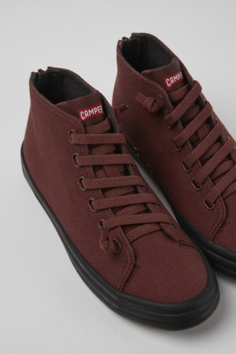 Bottines Textile Bordeaux Borne Pour Femme Exclusive Camper Be