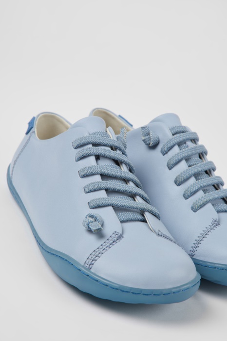 Camper Be Design Peu Chaussures En Cuir Bleu Pour Femme