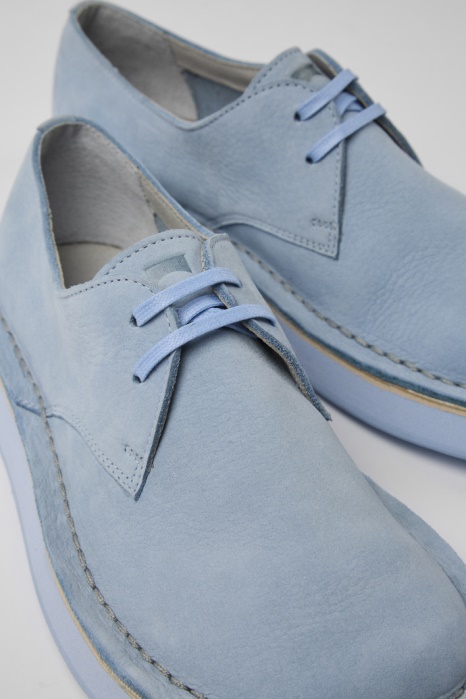 Exclusif Camper être Frères Polze Chaussures En Cuir Bleu Pour Les Femmes