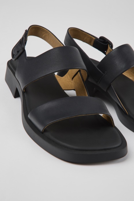 Camper Be Dana Sandales En Cuir Noir Pour Femme Nouveautés