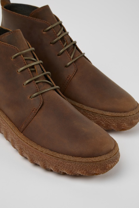 Bottines à Lacets Marron Michelin Camper Be Ground Exclusives Pour Hommes