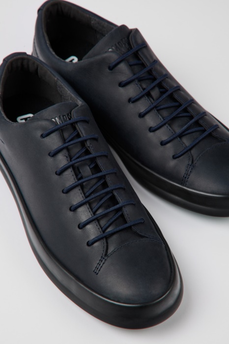 Camper Be Design Chasis Chaussures En Cuir Bleu Marine Pour Hommes