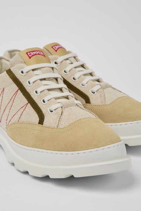 Baskets Homme Beige Et Vert Brutus Camper Be Nouveautés