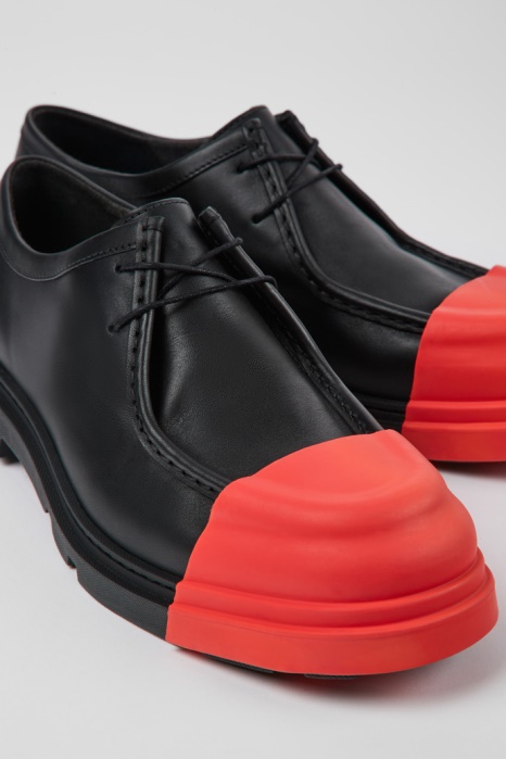 Exclusif Camper Be Junction Chaussures En Cuir Noir Pour Hommes