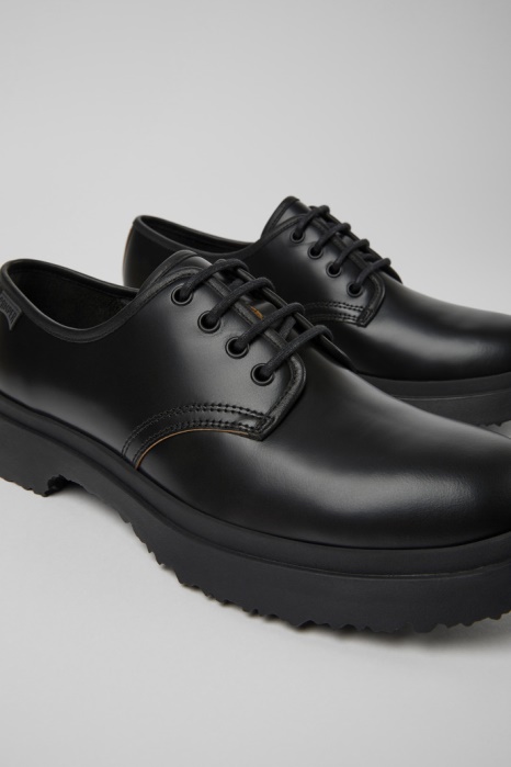 Camper Be Design Walden Chaussures à Lacets En Cuir Noir Pour Hommes