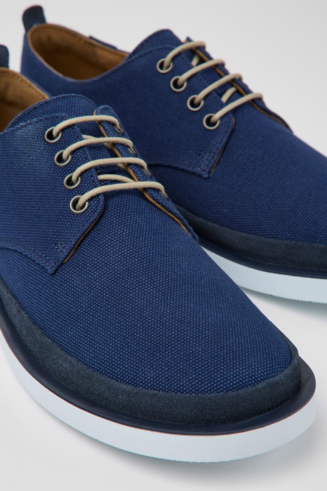 Chaussures Camper Be Wagon Bleu Textile Et Nubuck Pour Homme Nouveautés