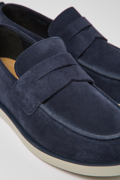 Chaussures Exclusives Camper Be Wagon En Nubuck Bleu Pour Hommes