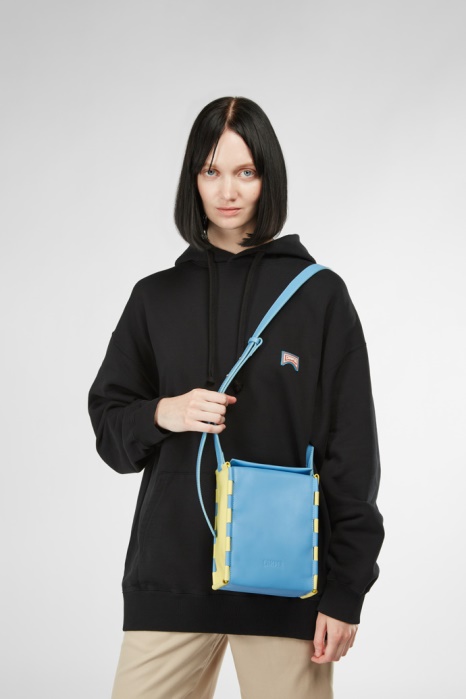 Sacs Exclusifs Camper Be Tie Sac à Bandoulière Bleu Et Jaune