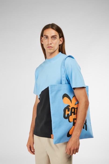 Sac Fourre-tout Design Conmigo Bleu Orange Et Noir Camper Be