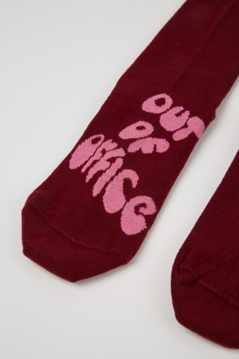 Chaussettes Camper Be Design Out Of Office Bordeaux Et Roses