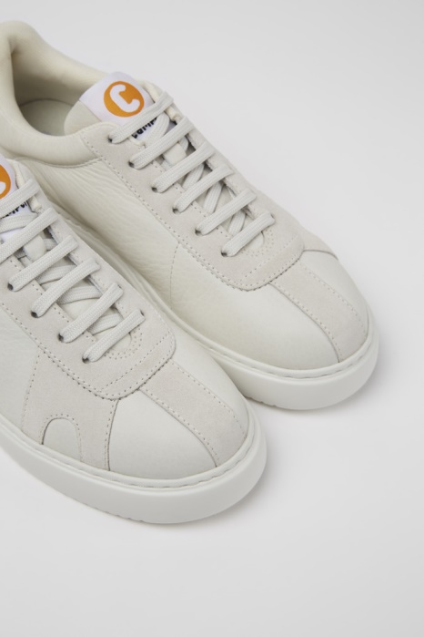 Baskets Camper Be Design Runner K21 En Cuir Non Teint Blanc Pour Femme