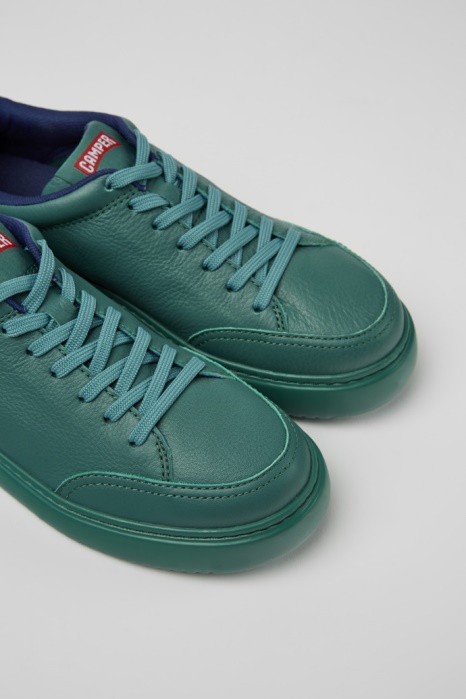 Baskets Camper Be Design Runner K21 En Cuir Vert Pour Femme