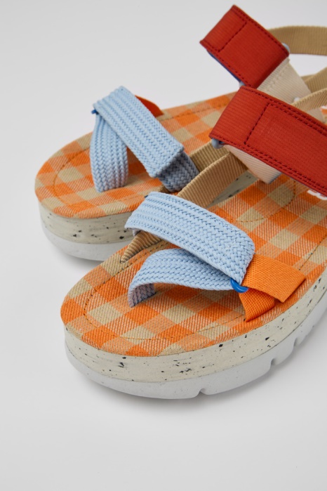 Sandales Oruga Up Beige Bleu Et Rouge Pour Femme Exclusive Camper Be