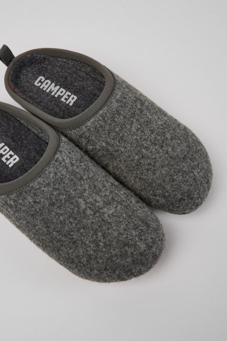 Camper Be Design Wabi Chaussons Femme En Laine Gris