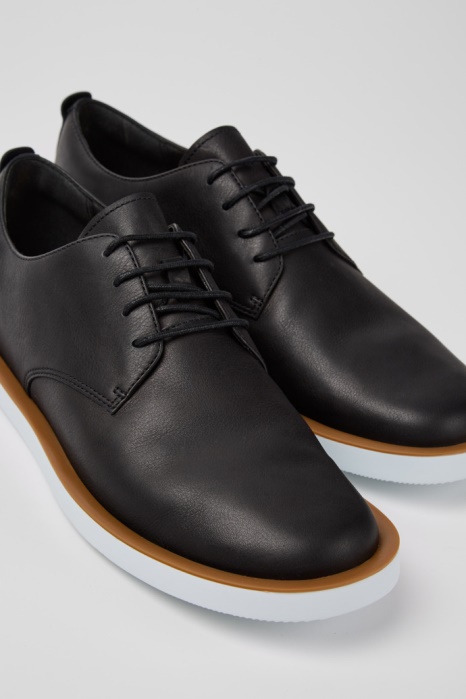 Camper Be Wagon Chaussures Homme En Cuir Noir Nouveautés
