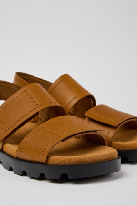 Sandale Brutus Sandales En Cuir Marron Pour Homme Exclusive Camper Be