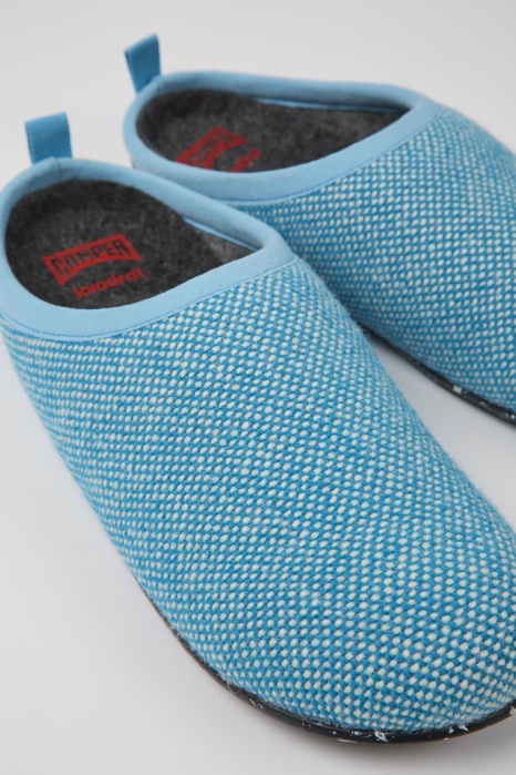 Camper Be Wabi Chaussons Laine Et Viscose Bleus Pour Femme Nouveautés